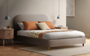 Silentnight Fara Upholstered Bed Frame, King Size, Light Grey