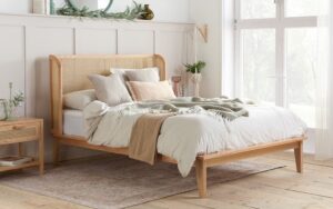 Birlea Astrid Wooden Rattan Bed Frame, King Size