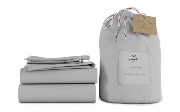 Panda Bamboo Bedding Set, King Size, Quiet Grey